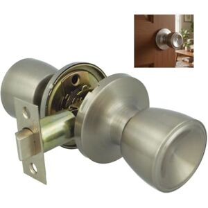 Amig Satin Stainless Steel Passage Door Knob - Door Type, Model 601 Amig Satin Stainless Steel Passage Door Knob - Door Type, Model 601