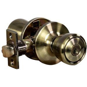Design House 728345 Terrace 6-Way Latch Entry Door Knob, Antique Brass Design House 728345 Terrace 6-Way Latch Entry Door Knob, Antique Brass