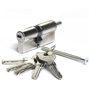 Cisa 0E302 Asix European Cylinder, Nickel Plated Brass, 30/35 Cisa 0E302 Asix European Cylinder, Nickel Plated Brass, 30/35