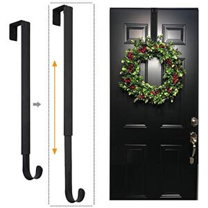 LBSUN Wreath Hanger, Adjustable Over The Door Wreath Hanger from 14.9 to 25 Inches & Wreath Holder & Wreath Door Hanger for Front Door Decor 20 lbs Larger Christmas Decorations Hook (Black) LBSUN Wreath Hanger, Adjustable Over The Door Wreath Hanger from 14.9 to 25 Inches & Wreath Holder & Wreath Door Hanger for Front Door Decor 20 lbs Larger Christmas Decorations Hook (Black)