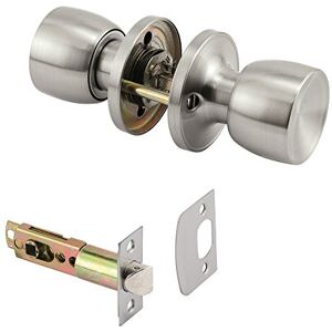 PRiME MP65023 Passage Door Knob, Fits 2-38in 2-34in Backset, Tulip, Satin Chrome, 1 Set PRiME MP65023 Passage Door Knob, Fits 2-38in 2-34in Backset, Tulip, Satin Chrome, 1 Set