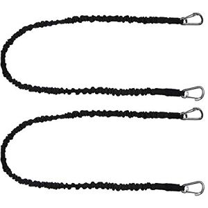 Extreme Max 3006.2891 BoatTector High-Strength Line Snubber & Storage Bungee, Value 2-Pack 48" with Medium Hooks, Black Extreme Max 3006.2891 BoatTector High-Strength Line Snubber & Storage Bungee, Value 2-Pack 48" with Medium Hooks, Black