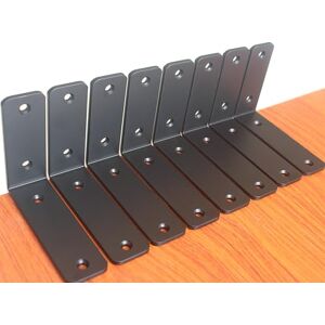 MHMYDZ 8 Pack L 5" x H 4" x W1.5, 5mm Thick Black L Shelf Bracket, Iron Shelf Brackets, Metal Shelf Bracket, Industrial Shelf Bracket, Modern Shelf Bracket, Decorative Shelving, Shelf Supports with Screws MHMYDZ 8 Pack L 5" x H 4" x W1.5, 5mm Thick Black L Shelf Bracket, Iron Shelf Brackets, Metal Shelf Bracket, Industrial Shelf Bracket, Modern Shelf Bracket, Decorative Shelving, Shelf Supports with Screws