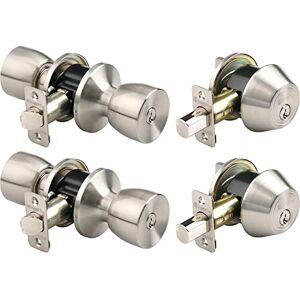 BRINKS 2798-119 Bell Style Keyed Alike Door Knob and Deadbolt Set - Door Lock Set BRINKS 2798-119 Bell Style Keyed Alike Door Knob and Deadbolt Set - Door Lock Set