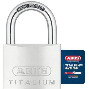 ABUS Titalium 64TI/60 Padlock Basement Lock with Lock Body Made of Special Aluminium Hardened Steel Shackle Security Level 6 ABUS Titalium 64TI/60 Padlock Basement Lock with Lock Body Made of Special Aluminium Hardened Steel Shackle Security Level 6
