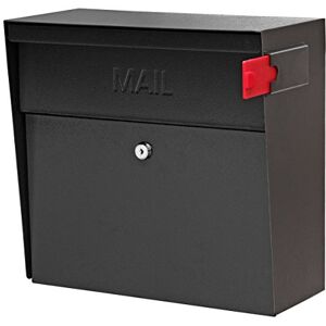 Boss 7162 Metro, Black High Capacity Wall Mounted Locking Security Mailbox, M Boss 7162 Metro, Black High Capacity Wall Mounted Locking Security Mailbox, M