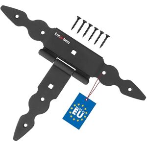 KOTARBAU T Hinges 150 mm Cross Hinges Powder-Coated Steel Black Garden Gate Hinge Door Hinge Wooden Door Hinge Heavy Duty Door Hinges KOTARBAU T Hinges 150 mm Cross Hinges Powder-Coated Steel Black Garden Gate Hinge Door Hinge Wooden Door Hinge Heavy Duty Door Hinges