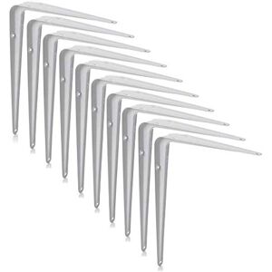 Merriway BH06753 (10 Pcs) London Shelf Brackets Steel Wall Mounted White 12 Inch x 10 Inch Pack of 10 Pieces Merriway BH06753 (10 Pcs) London Shelf Brackets Steel Wall Mounted White 12 Inch x 10 Inch Pack of 10 Pieces