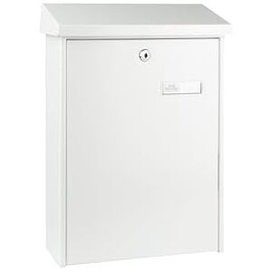 Burg-Wächter TEXEL 5767 W Letter Box without Newspaper Compartment with Name Plate Galvanised Steel Structured Coating Corrosion Protection DIN C4 with 2 Keys and Mounting Material White Burg-Wächter TEXEL 5767 W Letter Box without Newspaper Compartment with Name Plate Galvanised Steel Structured Coating Corrosion Protection DIN C4 with 2 Keys and Mounting Material White