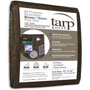 Kotap 12-ft x 16-ft Reversible Brown/Green Poly Tarp, Item: TBG-1216 Kotap 12-ft x 16-ft Reversible Brown/Green Poly Tarp, Item: TBG-1216