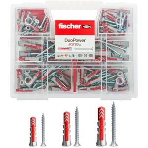 fischer 544546 Duopower Universal Dowels Kit with Screw, Transparent fischer 544546 Duopower Universal Dowels Kit with Screw, Transparent