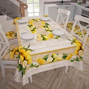 Petti Artigiani Italiani Lemon Microfibre Tablecloth - Stain Resistant - 140x180 cm Petti Artigiani Italiani Lemon Microfibre Tablecloth - Stain Resistant - 140x180 cm