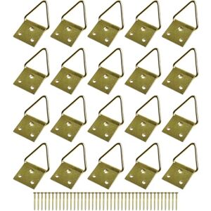 cyclingcolors 20 x Brass Picture Hooks with Nails Fixing Frame Wall Hanging Photo Wall Decoration 32mm cyclingcolors 20 x Brass Picture Hooks with Nails Fixing Frame Wall Hanging Photo Wall Decoration 32mm