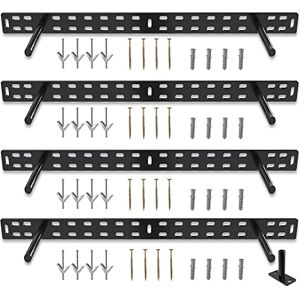 Hungsmart Set of 4 Floating Shelves Brackets 22in Multiple Mounting Locations Baseplate Can Hold 150 Lbs Hidden Support Bracket Perfect for Long Floating Shelf and Mantel (4 inch Rods) Hungsmart Set of 4 Floating Shelves Brackets 22in Multiple Mounting Locations Baseplate Can Hold 150 Lbs Hidden Support Bracket Perfect for Long Floating Shelf and Mantel (4 inch Rods)