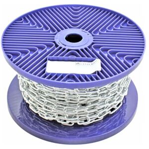 Centurion Zinc Plated Steel Chain 4mm x 19mm Side Welded Link Chain 30 Metre Reel Heavy-Duty Mild Steel Chain for DIY, Garden, Security, Fencing & General Purpose Use Centurion Zinc Plated Steel Chain 4mm x 19mm Side Welded Link Chain 30 Metre Reel Heavy-Duty Mild Steel Chain for DIY, Garden, Security, Fencing & General Purpose Use