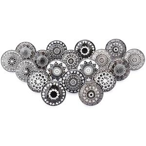 Ajuny Set of 20 Ceramic Knobs Printed Pottery Cupboard & Drawer Pulls Decorative Glossy Cabinet Knobs for Kitchen Cabinets Bathroom Cupboards Dressers & Furniture Handles Ajuny Set of 20 Ceramic Knobs Printed Pottery Cupboard & Drawer Pulls Decorative Glossy Cabinet Knobs for Kitchen Cabinets Bathroom Cupboards Dressers & Furniture Handles