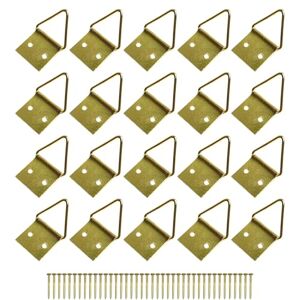 cyclingcolors 20 x Brass Picture Hooks with Nails Fixing Frame Wall Hanging Picture Wall Decoration 24mm cyclingcolors 20 x Brass Picture Hooks with Nails Fixing Frame Wall Hanging Picture Wall Decoration 24mm