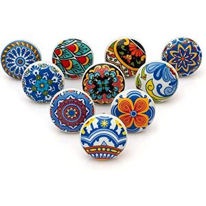 KPAVIR Handmade Set of 10 Ceramic Drawer Knobs - Home, Kitchen, Bathroom - Drawer Knobs KPAVIR Handmade Set of 10 Ceramic Drawer Knobs - Home, Kitchen, Bathroom - Drawer Knobs