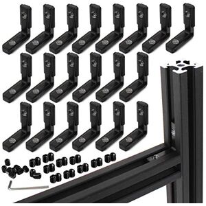 BLCCLOY 20pcs/lot Black 2020 Series L-Shape Interior Inside Corner Connector Joint Bracket with Screws for 20x20 Series Aluminum Extrusion Profile Slot 6mm BLCCLOY 20pcs/lot Black 2020 Series L-Shape Interior Inside Corner Connector Joint Bracket with Screws for 20x20 Series Aluminum Extrusion Profile Slot 6mm