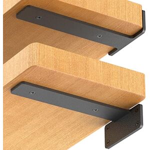 Starunder 6 Pack Floating Shelf Brackets, 6 Inch Heavy Duty Industrial Shelf Bracket, Black Metal L Brackets for Shelves Support DIY(1/5 Inch Thicked) Starunder 6 Pack Floating Shelf Brackets, 6 Inch Heavy Duty Industrial Shelf Bracket, Black Metal L Brackets for Shelves Support DIY(1/5 Inch Thicked)