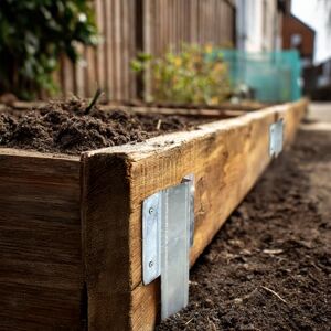 Nicoman 4-Pack Galvanized Timber Sleeper Spikes Heavy Duty Serrated Brackets for Railway Sleepers & Garden Landscaping Nicoman 4-Pack Galvanized Timber Sleeper Spikes Heavy Duty Serrated Brackets for Railway Sleepers & Garden Landscaping