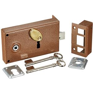 BRICARD 1901 Door Lock - Reversible Throat, Horizontal Lock, Brown BRICARD 1901 Door Lock - Reversible Throat, Horizontal Lock, Brown