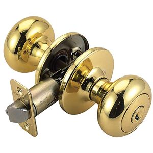 Design House 753285 Cambridge Entry Door Knob, 2-Way Latch, Polished Brass Finish Design House 753285 Cambridge Entry Door Knob, 2-Way Latch, Polished Brass Finish