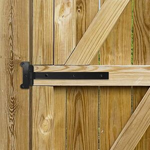 Nuvo Iron SH12BLK Black 12” Heavy Duty Rectangular Strap 2 Gate Hinge - Gate Hinge Nuvo Iron SH12BLK Black 12” Heavy Duty Rectangular Strap 2 Gate Hinge - Gate Hinge