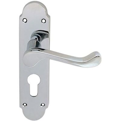 Carlisle Brass Oakley Lever Lock Euro Profile (47.5mm Centres) Pair DL168YCP by Carlisle Brass Oakley Lever Lock Euro Profile (47.5mm Centres) Pair DL168YCP by