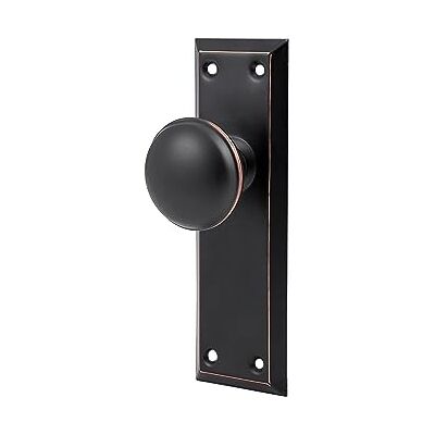 newliplace 2 Pack Vintage Single Sided Dummy Door Knobs Interior, Antique Long Plate Dummy Door Knobs in Oil Rubbed Bronze newliplace 2 Pack Vintage Single Sided Dummy Door Knobs Interior, Antique Long Plate Dummy Door Knobs in Oil Rubbed Bronze