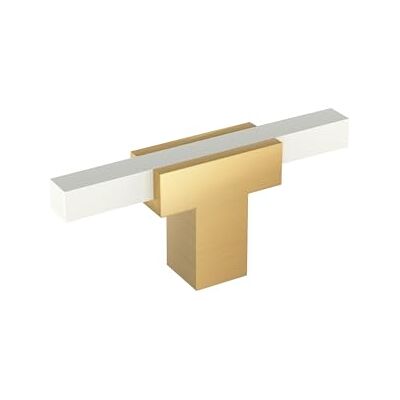 Amerock Urbanite 2-3/4 inch (70mm) Length Champagne Bronze/White Cabinet Knob, BP67CZWHT Amerock Urbanite 2-3/4 inch (70mm) Length Champagne Bronze/White Cabinet Knob, BP67CZWHT