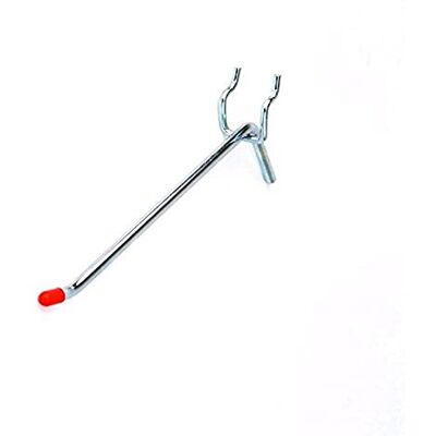 Merriway BH04847 (24 Pcs) Single Pegboard Hooks BZP 150mm to Fit 19mm Pegboard Pack of 24 Pieces Merriway BH04847 (24 Pcs) Single Pegboard Hooks BZP 150mm to Fit 19mm Pegboard Pack of 24 Pieces