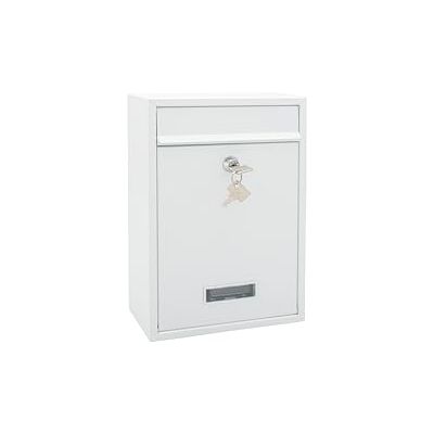 Burg-Wachter Burg Wachter Style Wall Mounted Steel Lockable Weather Resistant Post Box 31x21.5x7cm White Burg-Wachter Burg Wachter Style Wall Mounted Steel Lockable Weather Resistant Post Box 31x21.5x7cm White