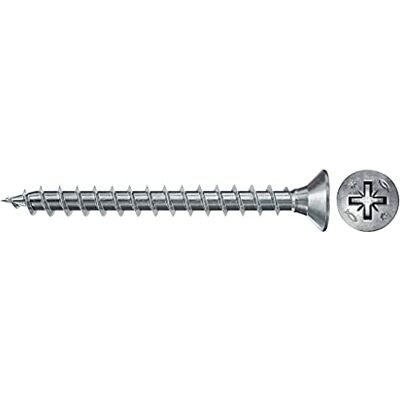 fischer 670042 FPF Power-Fast II 3.0 x 35mm Chipboard Wood Screws, Countersunk Head with Phillips, Fully Threaded, Galvanised Blue Passivated, Box of 200 fischer 670042 FPF Power-Fast II 3.0 x 35mm Chipboard Wood Screws, Countersunk Head with Phillips, Fully Threaded, Galvanised Blue Passivated, Box of 200