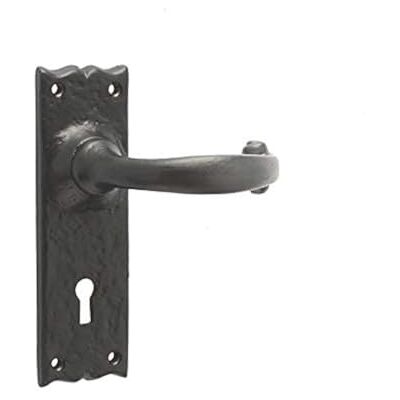 Frelan Hardware Black Antique Door Handles Lever Lock Plain Frelan Hardware Black Antique Door Handles Lever Lock Plain