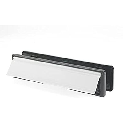 Yale Essentials 12" Letterplate Chrome/Black Yale Essentials 12" Letterplate Chrome/Black