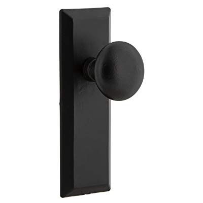 Ageless Iron Nostalgic Warehouse 657317 Plate with Keep Knob Double, Black Iron, Dual Dummy Ageless Iron Nostalgic Warehouse 657317 Plate with Keep Knob Double, Black Iron, Dual Dummy