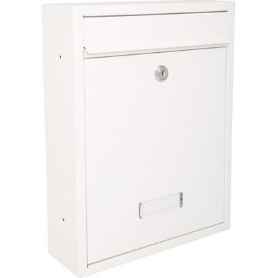 BURG-WÄCHTER Burg-Wachter MB19 Trent Wall Mounted Galvanised Steel Lockable Weatherproof Post Box, White, 26x34x9cm BURG-WÄCHTER Burg-Wachter MB19 Trent Wall Mounted Galvanised Steel Lockable Weatherproof Post Box, White, 26x34x9cm