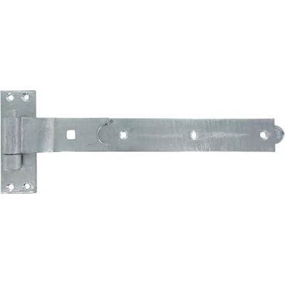 Merriway BH07119 Gate Hinge Heavy Duty Hook & Band Cranked Necked Galvanised, Silver Tone, 350 x 45 x 4mm Merriway BH07119 Gate Hinge Heavy Duty Hook & Band Cranked Necked Galvanised, Silver Tone, 350 x 45 x 4mm