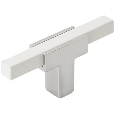 Amerock BP6726WHT Kitchen Cabinet Door or Drawer Knob Polished Chrome/White 2-3/4 inch (70 mm) Amerock BP6726WHT Kitchen Cabinet Door or Drawer Knob Polished Chrome/White 2-3/4 inch (70 mm)