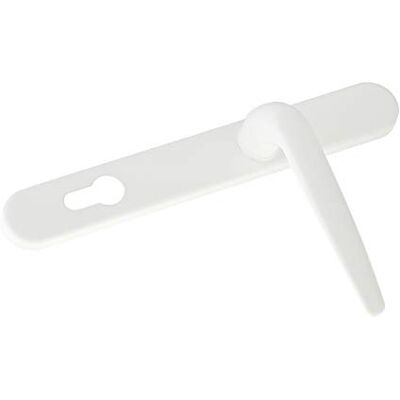 Yale Essentials Short Backplate Door Handle White Yale Essentials Short Backplate Door Handle White