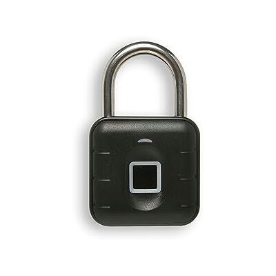 Groov-e My Lock Smart Padlock with Biometric Fingerprint Recognition & 10 Fingerprints Memory Zinc Alloy Lock with Stainless Steel Shackle 12-Month Battery Life, Batteries Included Groov-e My Lock Smart Padlock with Biometric Fingerprint Recognition & 10 Fingerprints Memory Zinc Alloy Lock with Stainless Steel Shackle 12-Month Battery Life, Batteries Included