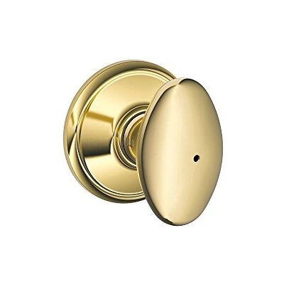SCHLAGE F40 SIE 605 16-080 10-027 Siena Bed and Bath Knob, Bright Brass SCHLAGE F40 SIE 605 16-080 10-027 Siena Bed and Bath Knob, Bright Brass