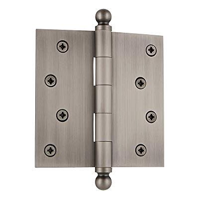 Nostalgic Warehouse 728358 4" Ball Tip Residential Hinge with Square Corners Door, Antique Pewter Nostalgic Warehouse 728358 4" Ball Tip Residential Hinge with Square Corners Door, Antique Pewter