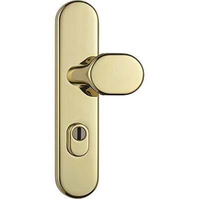 ABUS KLZS714 MS EK 12243 Door Knob and Handle Door Fitting with Cylinder Protection Round Brass For flat doors, square 8 mm, axle dimension 72 mm, latch inside & rigid button outside, long cover plate ABUS KLZS714 MS EK 12243 Door Knob and Handle Door Fitting with Cylinder Protection Round Brass For flat doors, square 8 mm, axle dimension 72 mm, latch inside & rigid button outside, long cover plate