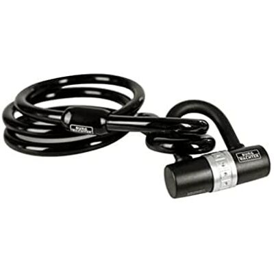 Burg-Wächter Security Cable with Padlock, Extra Long Spiral Cable, Motorcycle, E-Scooter, Garden Furniture, 750 150 + 1480, Black, 1.5 m Burg-Wächter Security Cable with Padlock, Extra Long Spiral Cable, Motorcycle, E-Scooter, Garden Furniture, 750 150 + 1480, Black, 1.5 m