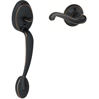SCHLAGE Plymouth Front Entry Handle Flair Right-Handed Interior Lever (Aged Bronze) FE285 PLY 716 FLA RH SCHLAGE Plymouth Front Entry Handle Flair Right-Handed Interior Lever (Aged Bronze) FE285 PLY 716 FLA RH