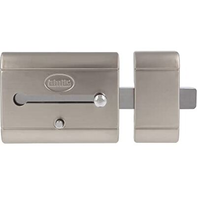 Amig High Security Overlap Lock for Wooden Doors Mod. 15 Plus 98 x 77 mm with Round Security Cylinder and Latch Silver Steel Amig High Security Overlap Lock for Wooden Doors Mod. 15 Plus 98 x 77 mm with Round Security Cylinder and Latch Silver Steel