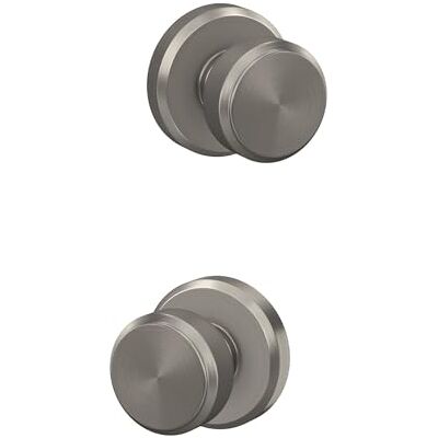 SCHLAGE F10 BWE 619 GSN Greyson Collection Bowery Passage Lock Knob, Satin Nickel SCHLAGE F10 BWE 619 GSN Greyson Collection Bowery Passage Lock Knob, Satin Nickel