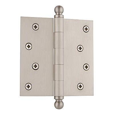 Nostalgic Warehouse 728361 4" Ball Tip Residential Hinge with Square Corners Door, Satin Nickel, 4 Inch Nostalgic Warehouse 728361 4" Ball Tip Residential Hinge with Square Corners Door, Satin Nickel, 4 Inch